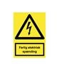 Advarselsskilt A5 Farlig elektrisk spænding selvklæbende vinyl